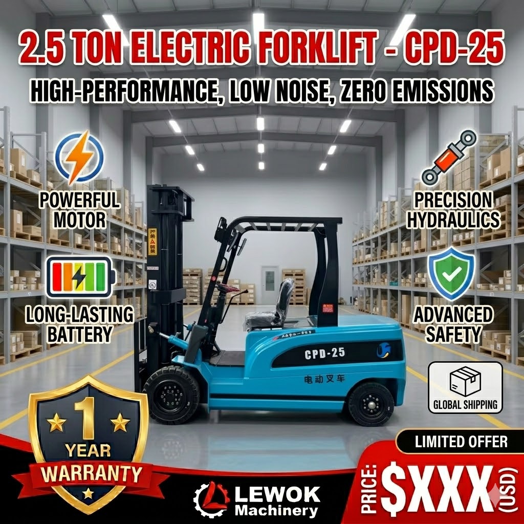 Heavy Equipment Forklift - Электрический вилочный погрузчик-штабелер 2,5 тонны, для