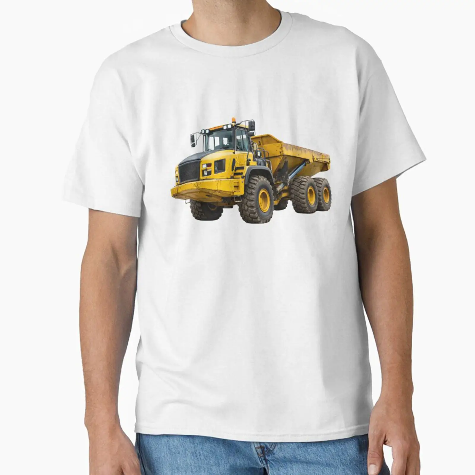 Dump Truck Heavy Equipment - Иллюстрация самосвала с шарнирно-сочлененной рамой, разработанная